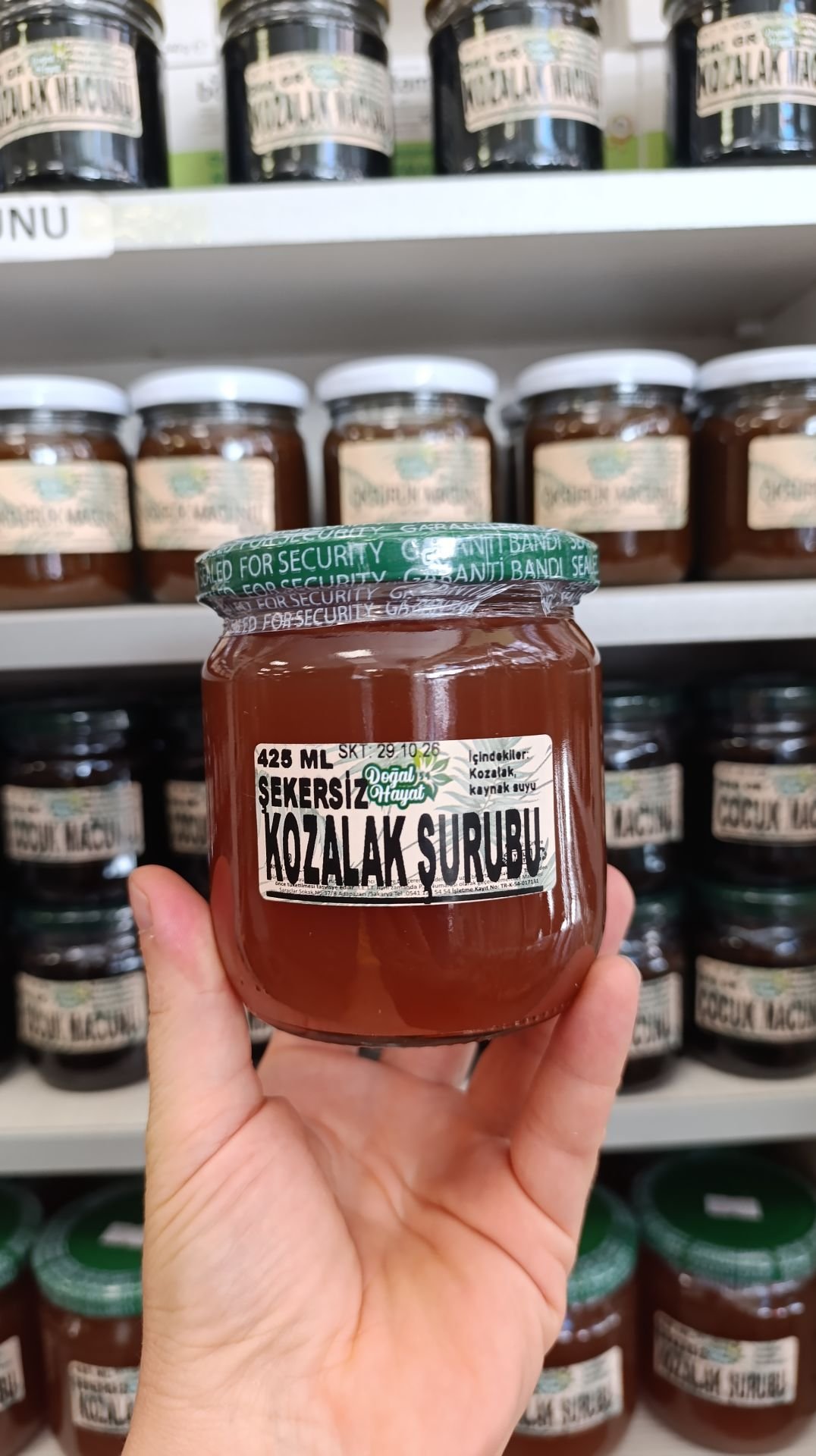 Kozalak şurubu Şekersiz