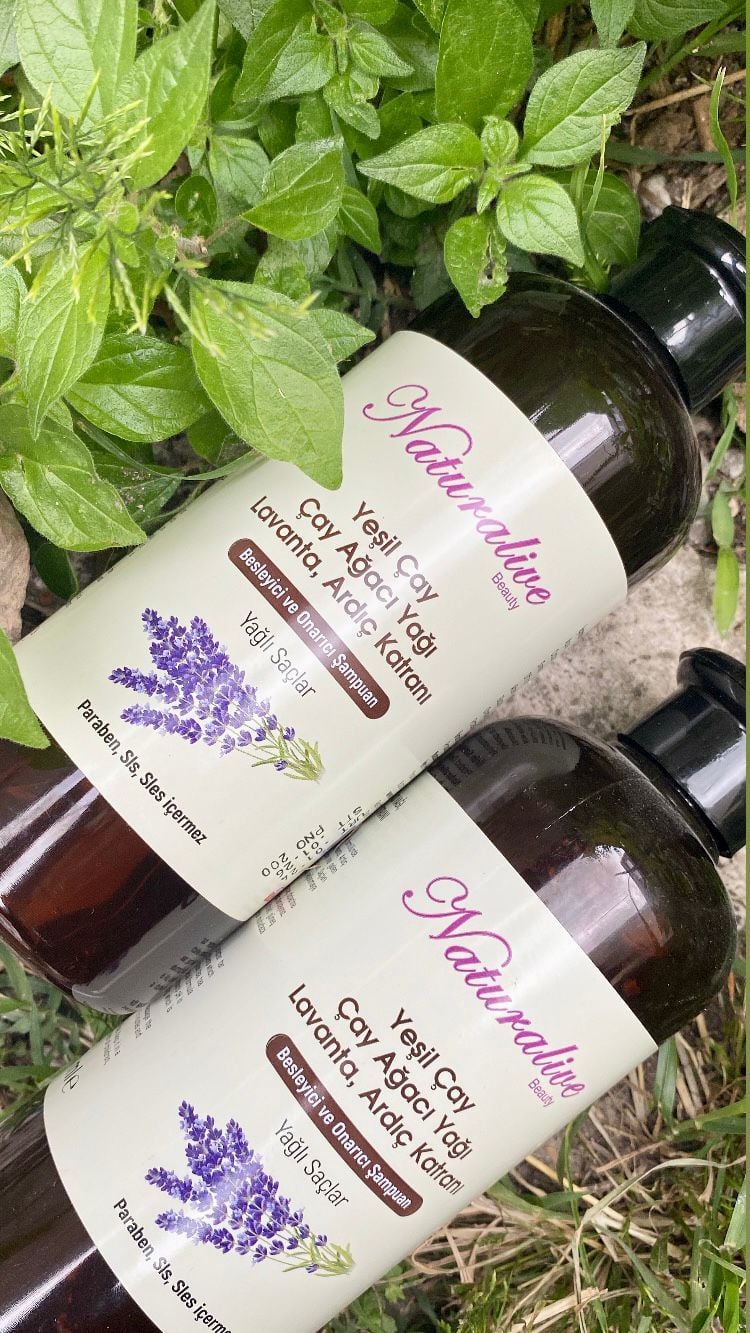 Naturalive Şampuan YEŞİL ÇAY-ÇAY AĞACI-LAVANTA-ARDIÇ KATRANI  (Yağlı Saçlar İçin) 500 ML
