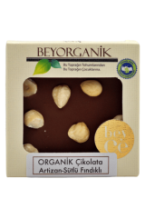 Organik Çikolata Artizan Sütlü Fındıklı 40gr