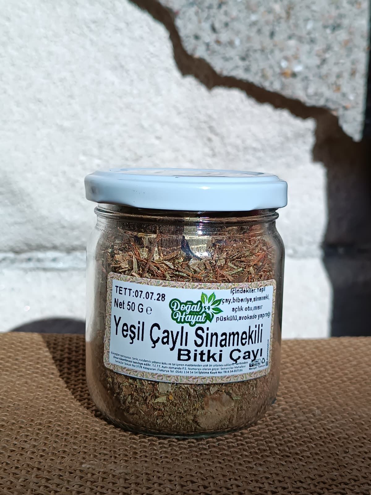 YEŞİL ÇAYLI SİNAMEKİ'Lİ BİTKİ ÇAYI 50 GR