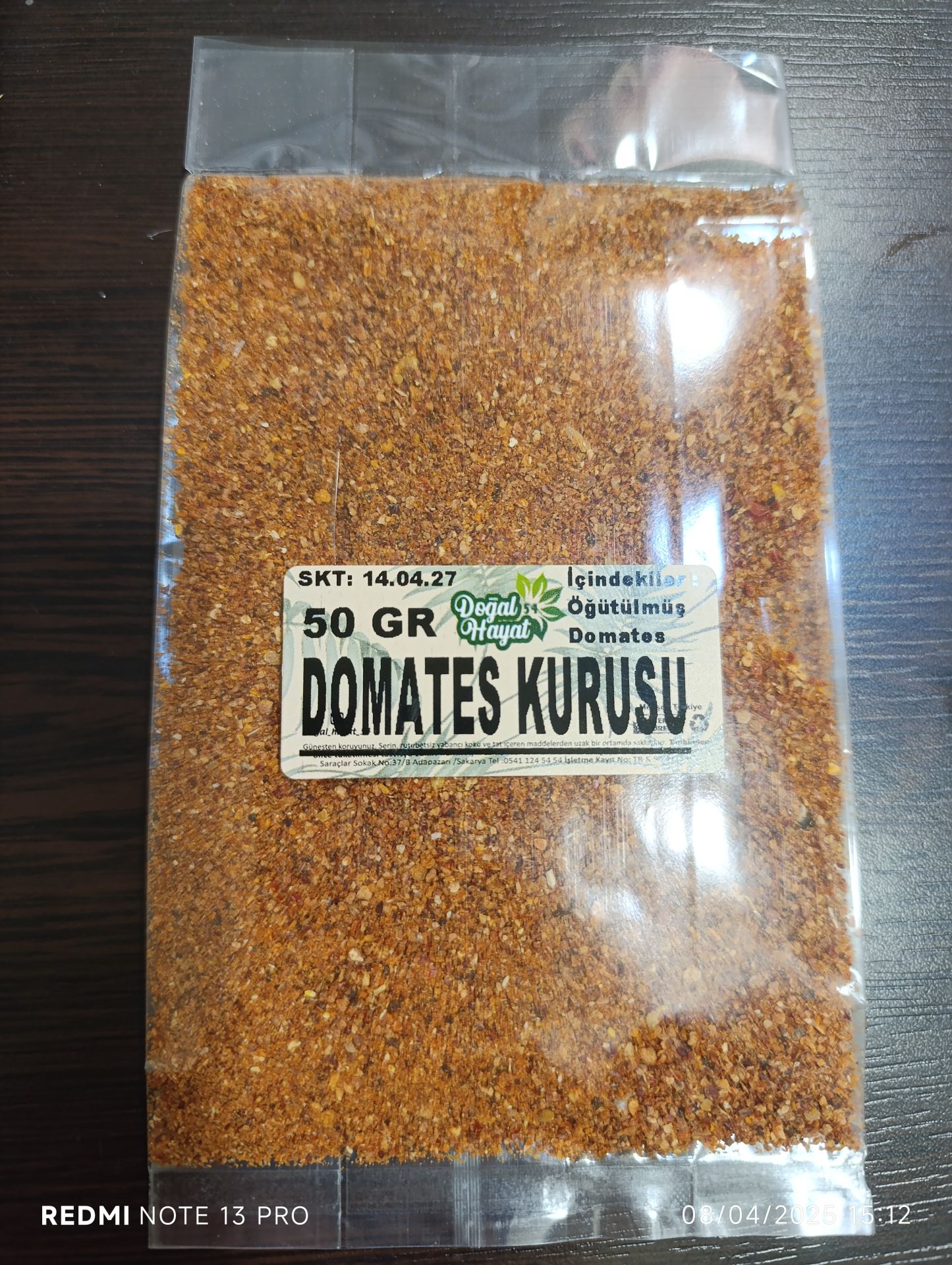 DOMATES KURUSU (ÖĞÜTÜLMÜŞ) 50 GR