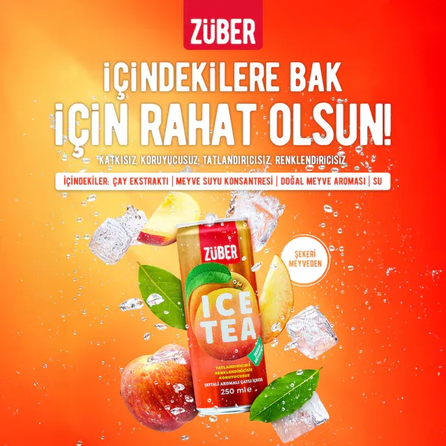 ZÜBER Ice Tea Şeftali 250ml