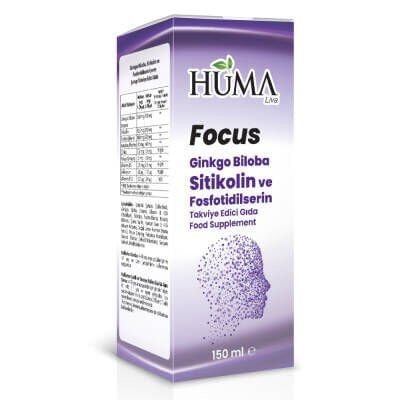 Focus: Ginkgo Biloba, Sitikolin ve Fosfotidilserin 150 ml