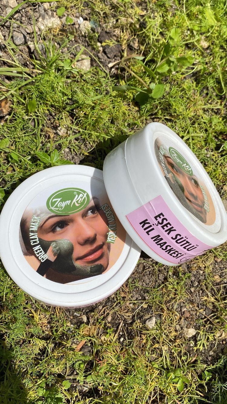 Yeşil Kil Maskesi (Eşek Sütlü) %100 Doğal 150 Ml