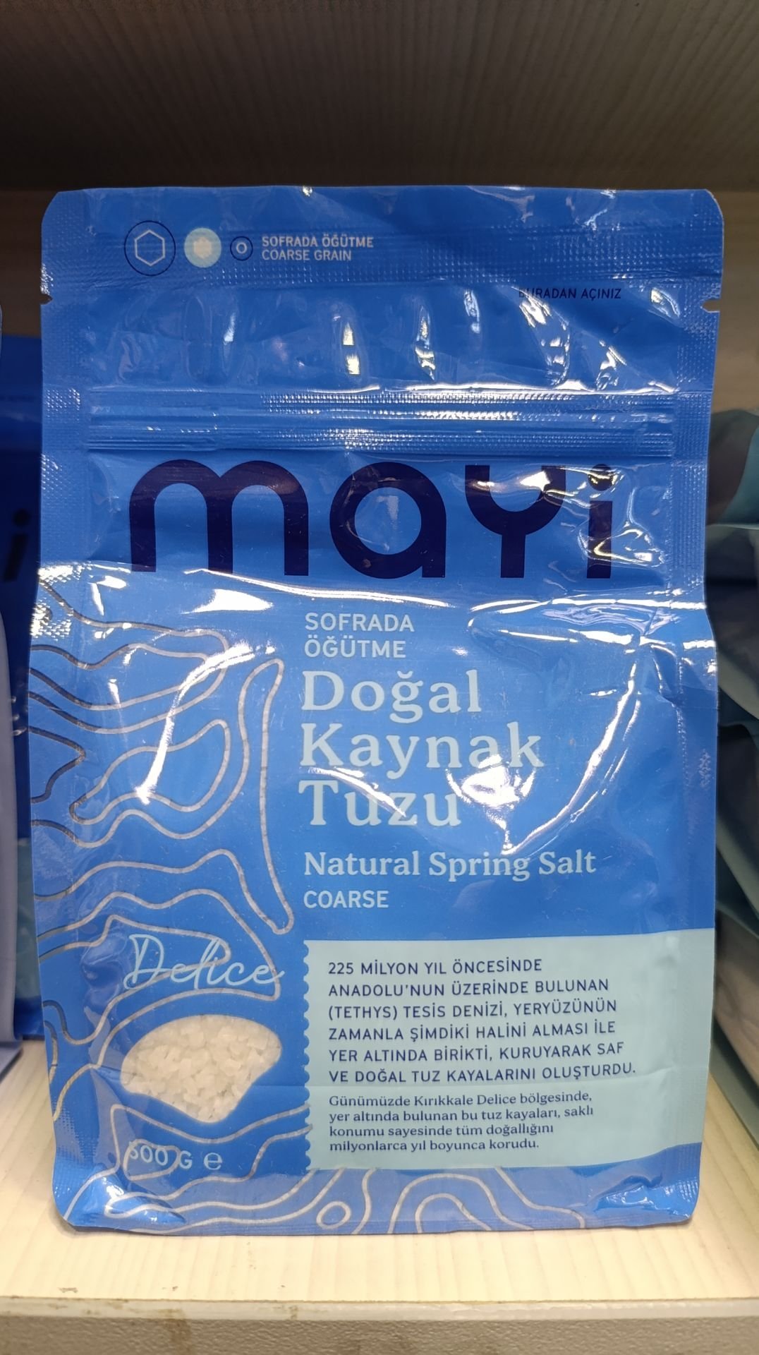 Mayi Tuz / Delice Doğal Sofrada Öğütme Kaynak Tuzu 500 Gr