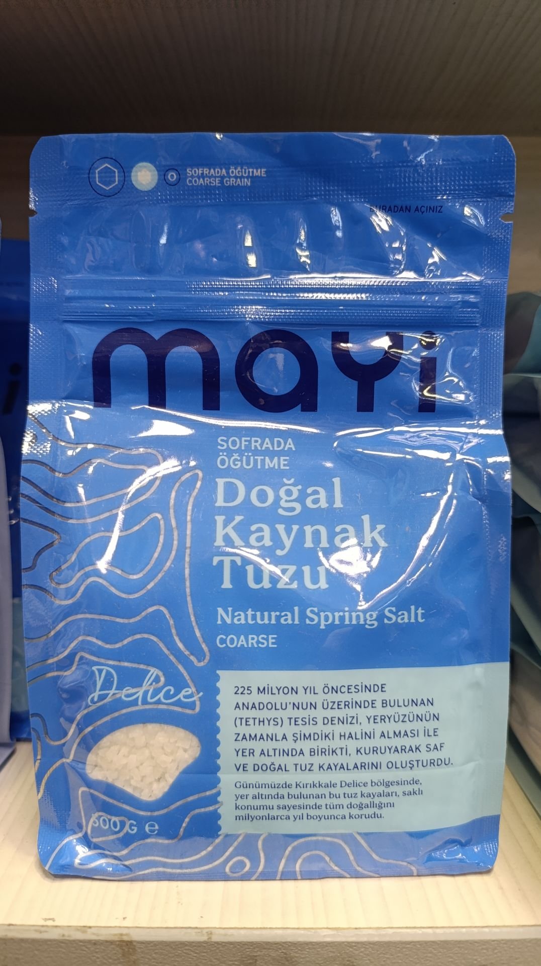 Mayi Tuz / Delice Doğal Sofrada Öğütme Kaynak Tuzu 500 Gr
